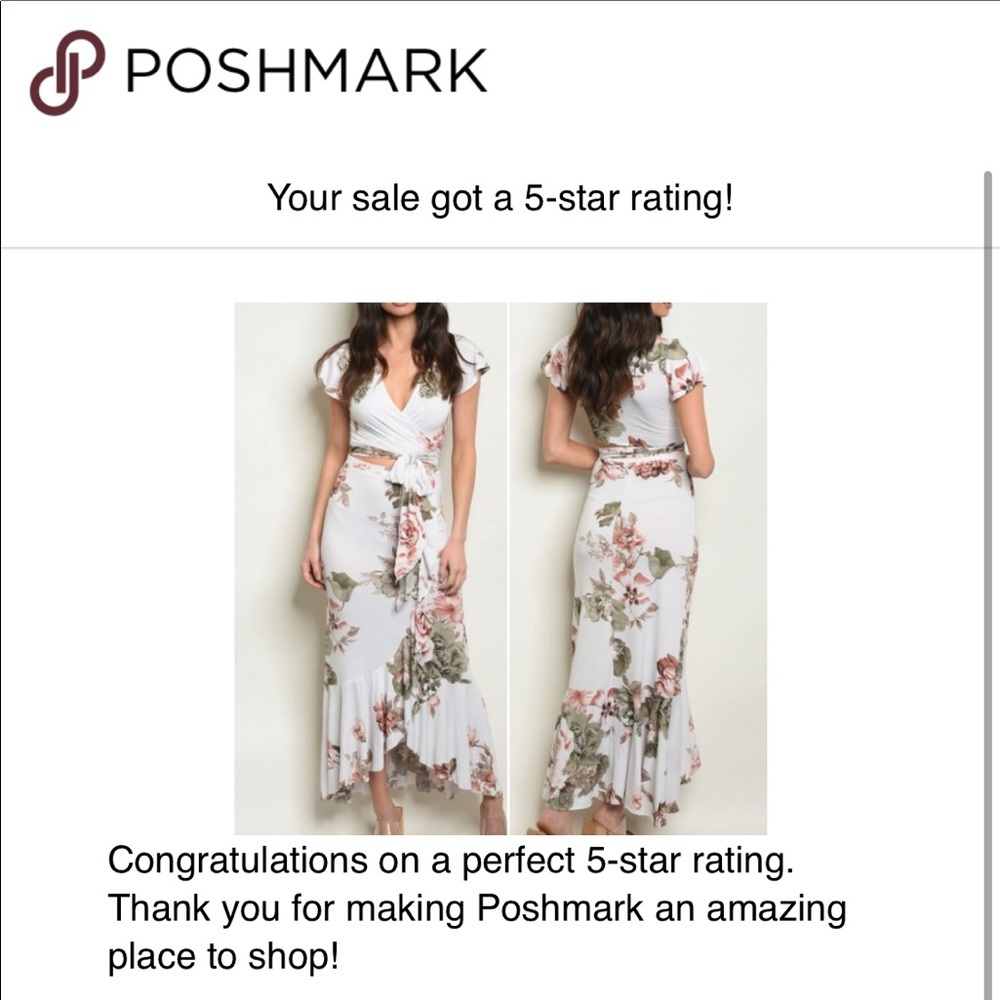 2 PIECE SKIRT & WRAP TOP SET - Picture 4 of 9